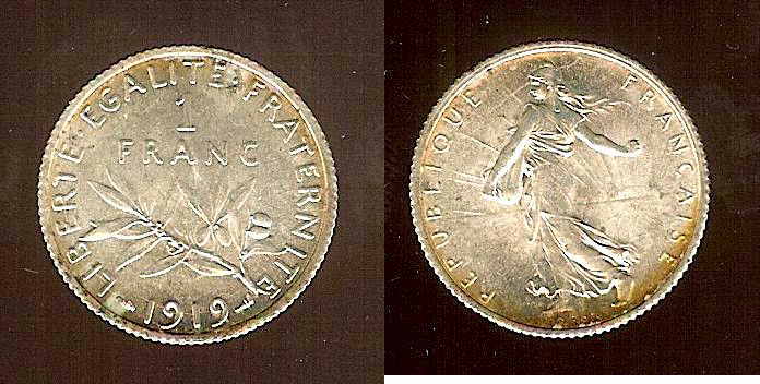 1 franc Semeuse 1919 BU+